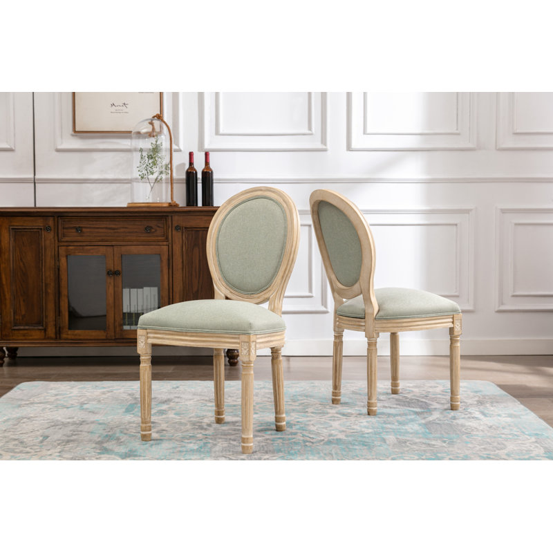 Ophelia & Co. Sasaki King Louis Back Dining Chair Fabric Upholstered